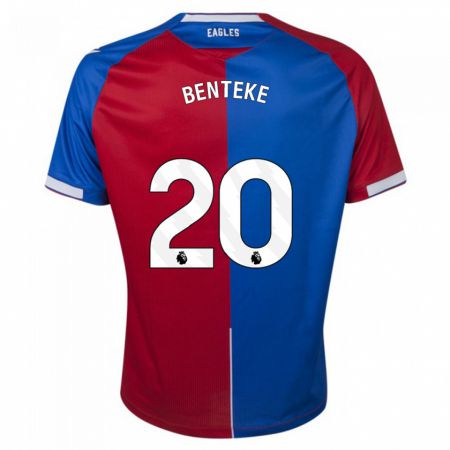 Kandiny Enfant Maillot Christian Benteke #20 Rouge Bleu Tenues Domicile 2023/24 T-Shirt