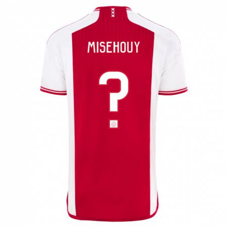 Kandiny Enfant Maillot Gabriel Misehouy #0 Rouge Blanc Tenues Domicile 2023/24 T-Shirt