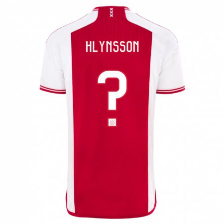 Kandiny Enfant Maillot Kristian Hlynsson #0 Rouge Blanc Tenues Domicile 2023/24 T-Shirt