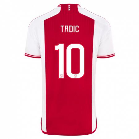 Kandiny Enfant Maillot Dusan Tadic #10 Rouge Blanc Tenues Domicile 2023/24 T-Shirt