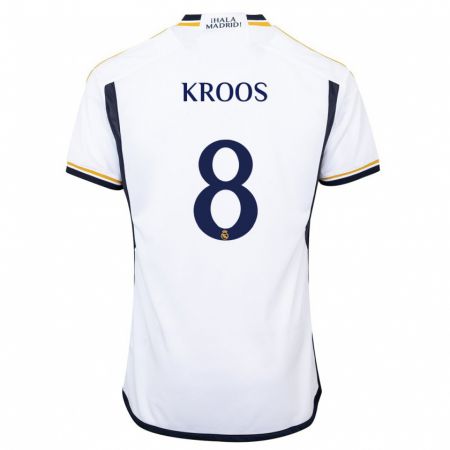 Kandiny Enfant Maillot Toni Kroos #8 Blanc Tenues Domicile 2023/24 T-Shirt