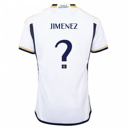 Kandiny Enfant Maillot Alejandro Jimenez #0 Blanc Tenues Domicile 2023/24 T-Shirt