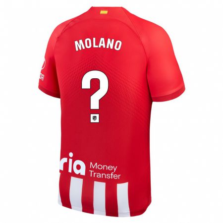 Kandiny Enfant Maillot Sergio Molano #0 Rouge Blanc Tenues Domicile 2023/24 T-Shirt