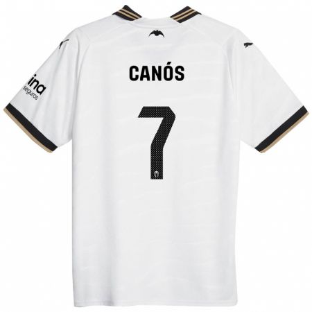 Kandiny Enfant Maillot Sergi Canós #7 Blanc Tenues Domicile 2023/24 T-Shirt