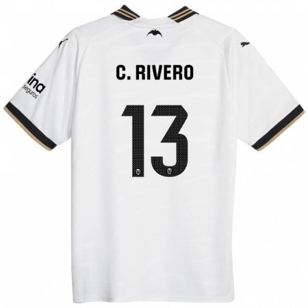 Kandiny Enfant Maillot Cristian Rivero #13 Blanc Tenues Domicile 2023/24 T-Shirt