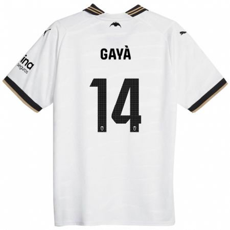 Kandiny Enfant Maillot José Gayà #14 Blanc Tenues Domicile 2023/24 T-Shirt