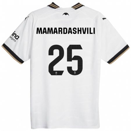 Kandiny Enfant Maillot Giorgi Mamardashvili #25 Blanc Tenues Domicile 2023/24 T-Shirt