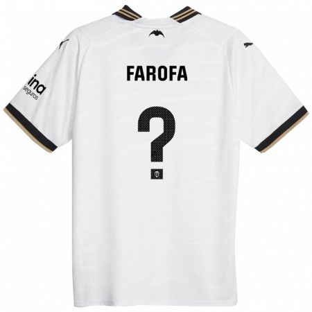 Kandiny Enfant Maillot Rodrigo Farofa #0 Blanc Tenues Domicile 2023/24 T-Shirt