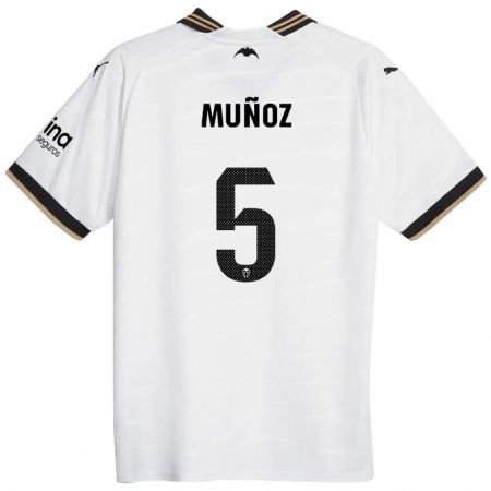 Kandiny Enfant Maillot Iván Muñoz #5 Blanc Tenues Domicile 2023/24 T-Shirt