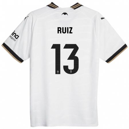 Kandiny Enfant Maillot Nil Ruiz #13 Blanc Tenues Domicile 2023/24 T-Shirt