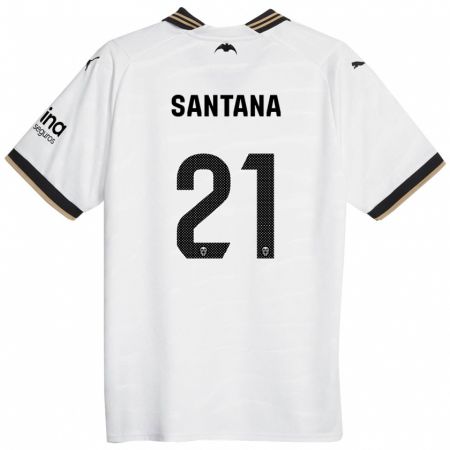Kandiny Enfant Maillot Ismael Santana #21 Blanc Tenues Domicile 2023/24 T-Shirt