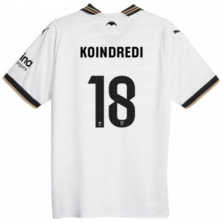 Kandiny Enfant Maillot Koba Koindredi #18 Blanc Tenues Domicile 2023/24 T-Shirt
