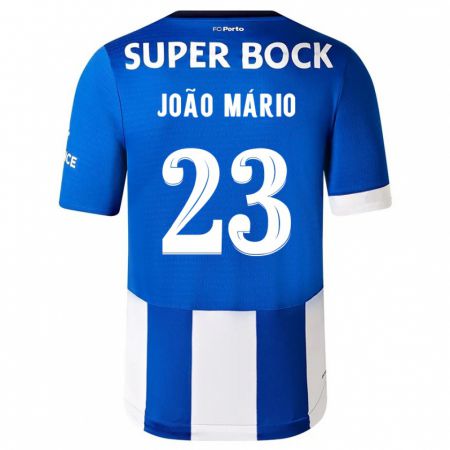Kandiny Enfant Maillot João Mário #23 Bleu Blanc Tenues Domicile 2023/24 T-Shirt