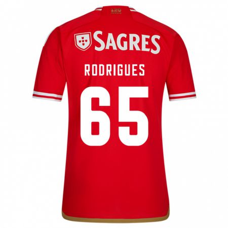 Kandiny Enfant Maillot Rafael Rodrigues #65 Rouge Tenues Domicile 2023/24 T-Shirt