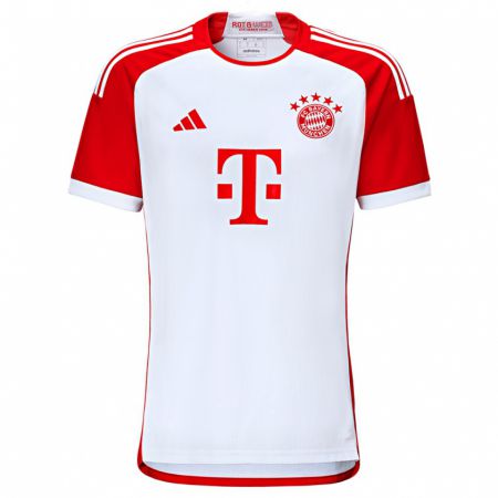 Kandiny Enfant Maillot Manuel Neuer #1 Rouge Blanc Tenues Domicile 2023/24 T-Shirt