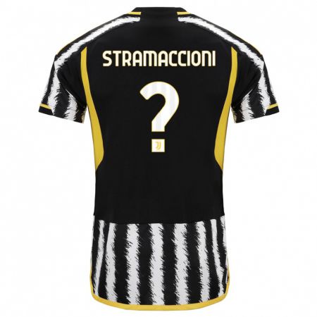 Kandiny Enfant Maillot Diego Stramaccioni #0 Noir Blanc Tenues Domicile 2023/24 T-Shirt