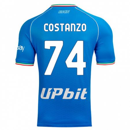 Kandiny Enfant Maillot Davide Costanzo #74 Bleu Ciel Tenues Domicile 2023/24 T-Shirt