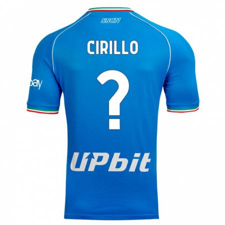 Kandiny Enfant Maillot Gioele Cirillo #0 Bleu Ciel Tenues Domicile 2023/24 T-Shirt