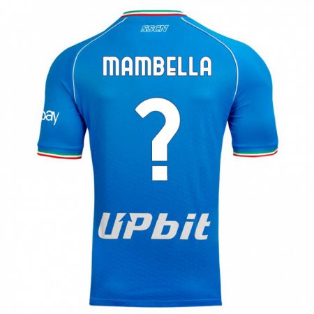 Kandiny Enfant Maillot Andrea Mambella #0 Bleu Ciel Tenues Domicile 2023/24 T-Shirt