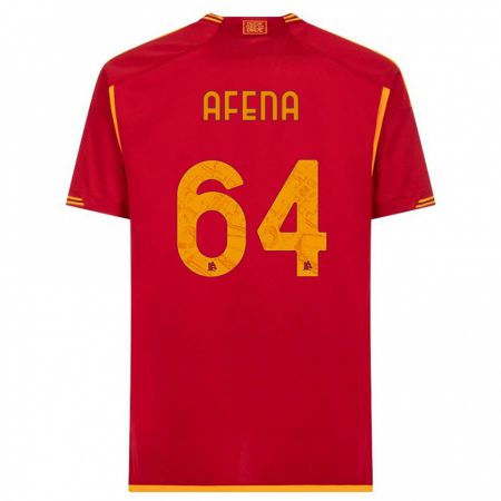 Kandiny Enfant Maillot Felix Afena-Gyan #64 Rouge Tenues Domicile 2023/24 T-Shirt