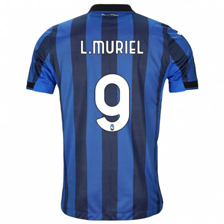 Kandiny Enfant Maillot Luis Muriel #9 Noir Bleu Tenues Domicile 2023/24 T-Shirt