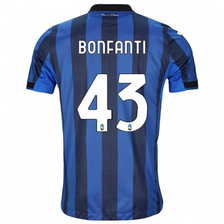 Kandiny Enfant Maillot Giovanni Bonfanti #43 Noir Bleu Tenues Domicile 2023/24 T-Shirt