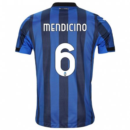 Kandiny Enfant Maillot Leonardo Mendicino #6 Noir Bleu Tenues Domicile 2023/24 T-Shirt