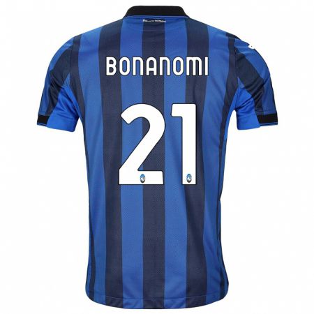 Kandiny Enfant Maillot Andrea Bonanomi #21 Noir Bleu Tenues Domicile 2023/24 T-Shirt