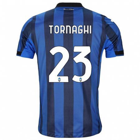 Kandiny Enfant Maillot Pietro Tornaghi #23 Noir Bleu Tenues Domicile 2023/24 T-Shirt