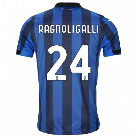 Kandiny Enfant Maillot Federico Ragnoli Galli #24 Noir Bleu Tenues Domicile 2023/24 T-Shirt