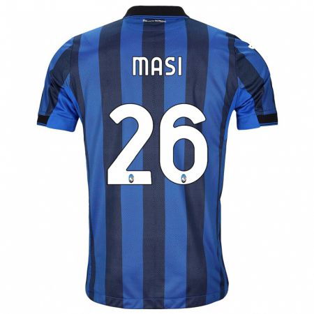 Kandiny Enfant Maillot Alberto Masi #26 Noir Bleu Tenues Domicile 2023/24 T-Shirt