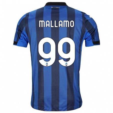 Kandiny Enfant Maillot Alessandro Mallamo #99 Noir Bleu Tenues Domicile 2023/24 T-Shirt