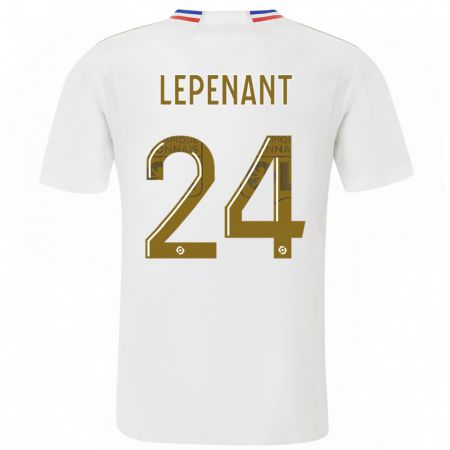 Kandiny Enfant Maillot Johann Lepenant #24 Blanc Tenues Domicile 2023/24 T-Shirt