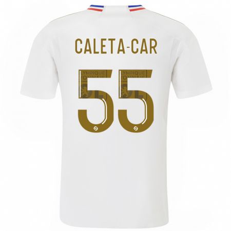 Kandiny Enfant Maillot Duje Caleta-Car #55 Blanc Tenues Domicile 2023/24 T-Shirt