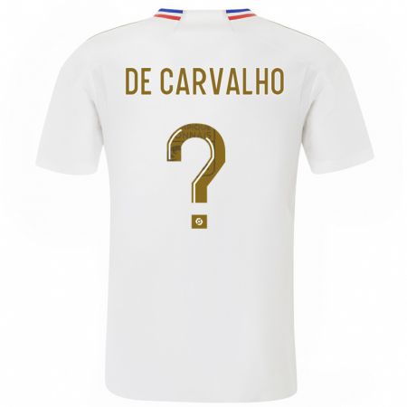 Kandiny Enfant Maillot Mathys De Carvalho #0 Blanc Tenues Domicile 2023/24 T-Shirt