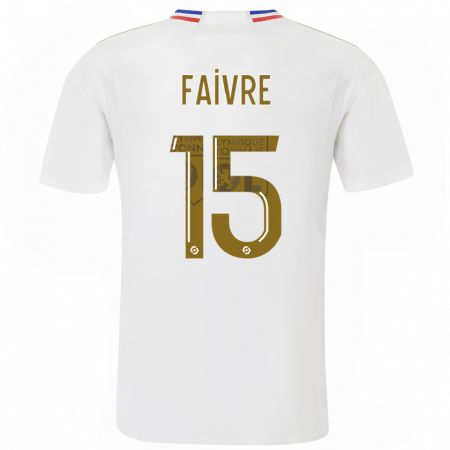 Kandiny Enfant Maillot Romain Faivre #15 Blanc Tenues Domicile 2023/24 T-Shirt