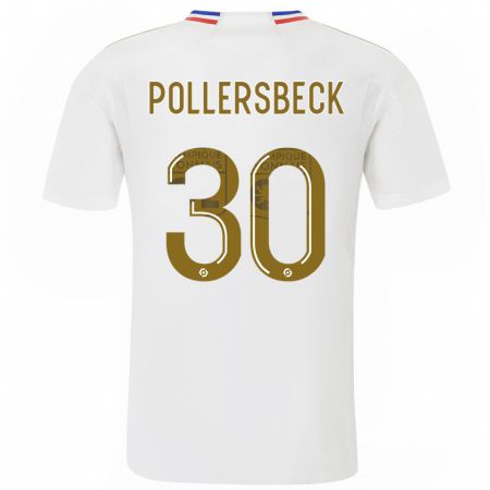Kandiny Enfant Maillot Julian Pollersbeck #30 Blanc Tenues Domicile 2023/24 T-Shirt