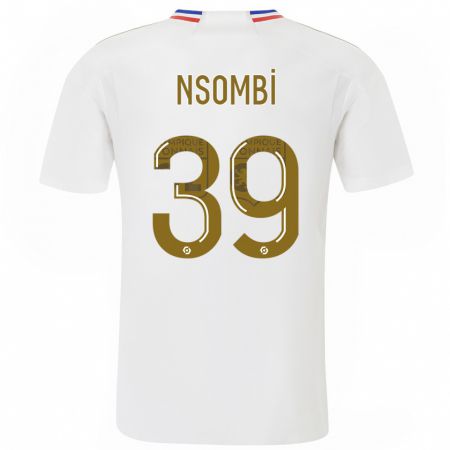 Kandiny Enfant Maillot Gael Nsombi #39 Blanc Tenues Domicile 2023/24 T-Shirt