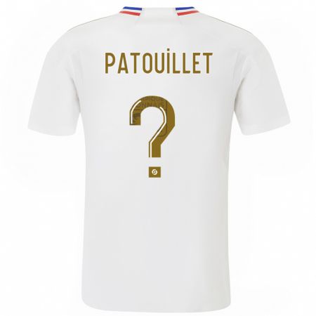 Kandiny Enfant Maillot Mathieu Patouillet #0 Blanc Tenues Domicile 2023/24 T-Shirt