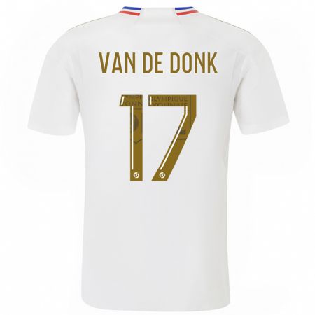 Kandiny Enfant Maillot Danielle Van De Donk #17 Blanc Tenues Domicile 2023/24 T-Shirt