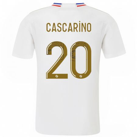Kandiny Enfant Maillot Delphine Cascarino #20 Blanc Tenues Domicile 2023/24 T-Shirt