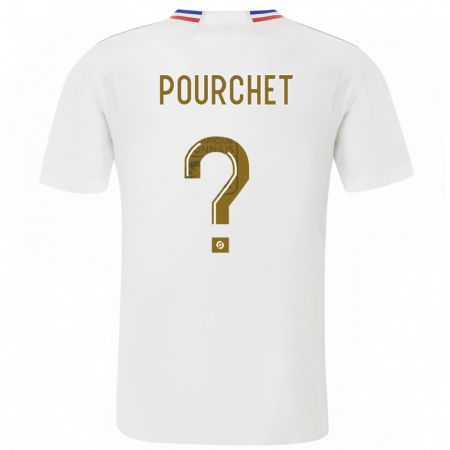 Kandiny Enfant Maillot Esteban Pourchet #0 Blanc Tenues Domicile 2023/24 T-Shirt