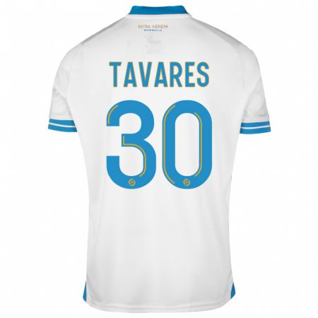 Kandiny Enfant Maillot Nuno Tavares #30 Blanc Tenues Domicile 2023/24 T-Shirt