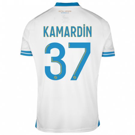 Kandiny Enfant Maillot Aaron Kamardin #37 Blanc Tenues Domicile 2023/24 T-Shirt