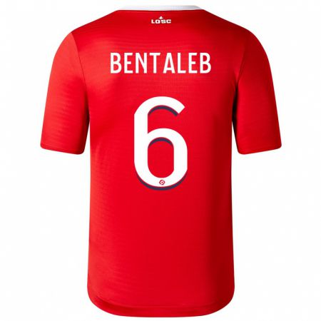 Kandiny Enfant Maillot Nabil Bentaleb #6 Rouge Tenues Domicile 2023/24 T-Shirt