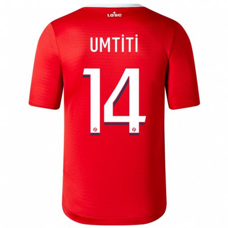 Kandiny Enfant Maillot Samuel Umtiti #14 Rouge Tenues Domicile 2023/24 T-Shirt