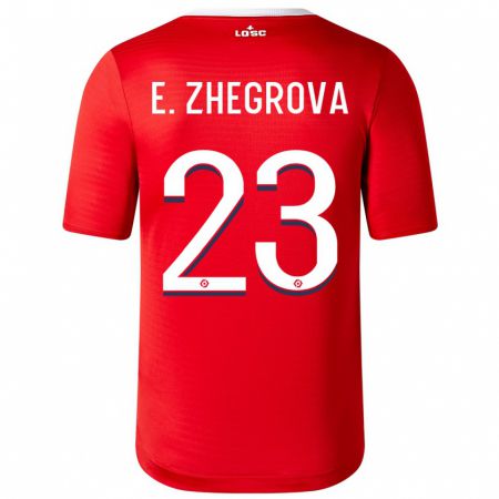 Kandiny Enfant Maillot Edon Zhegrova #23 Rouge Tenues Domicile 2023/24 T-Shirt