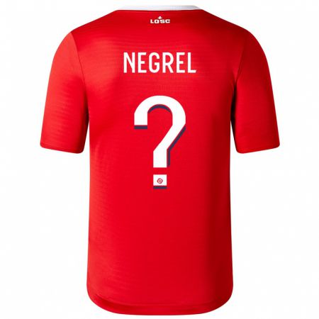 Kandiny Enfant Maillot Tom Negrel #0 Rouge Tenues Domicile 2023/24 T-Shirt