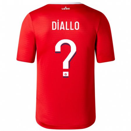 Kandiny Enfant Maillot Alpha Diallo #0 Rouge Tenues Domicile 2023/24 T-Shirt