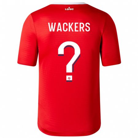 Kandiny Enfant Maillot Maxime Wackers #0 Rouge Tenues Domicile 2023/24 T-Shirt